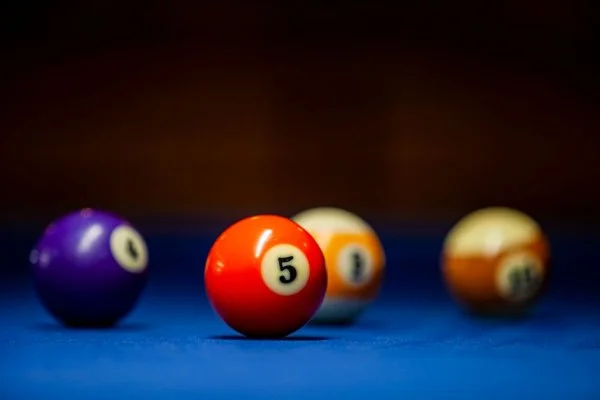 billiard balls close up